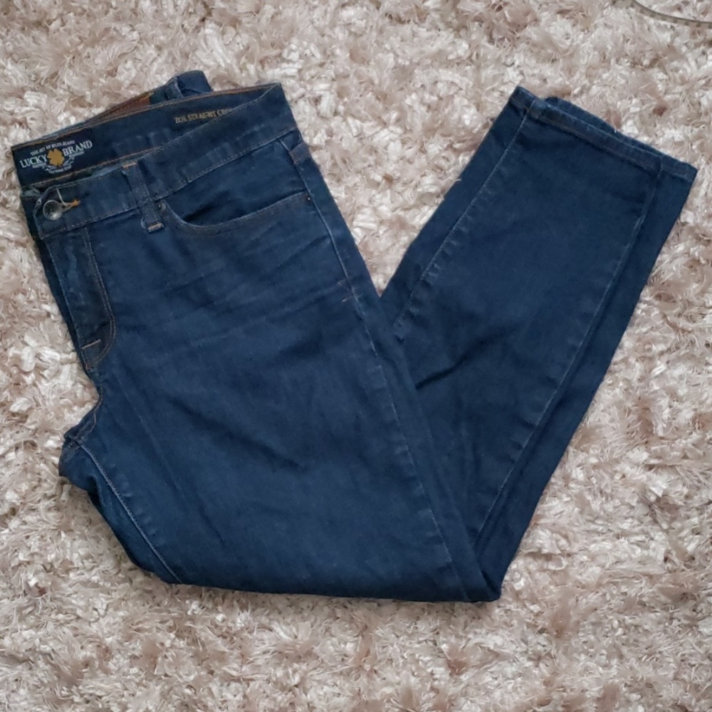 Lucky band straight crop jeans